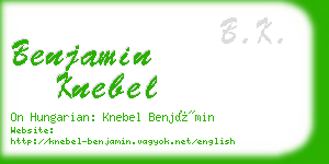 benjamin knebel business card